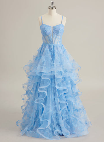 Ball-Gown/Princess Sweetheart Floor-Length Lace Prom Dresses