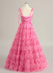 Ball-Gown/Princess Sweetheart Floor-Length Organza Prom Dresses With Bow