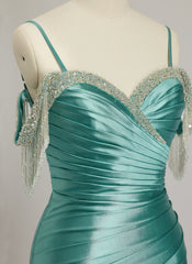 Trompet/Havfrue Off the Shoulder Sweep Slep Jersey Ballkjoler Med Rhinestone Perler Paljetter