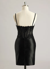 Sheath/Column Sweetheart Short/Mini Jersey Prom Dresses With Beading Sequins