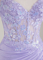 Spaghetti Straps V-Neck Sequins Jersey Trumpet/Mermaid Maxi Dress With Leg Slit