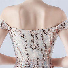 Off The Shoulder Tyll Paljett Havfrue Maxikjoler