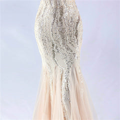 Off The Shoulder Tyll Paljett Havfrue Maxikjoler